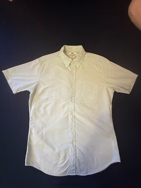 Uniqlo Light Mint Short-Sleeve Button-Down Shirt